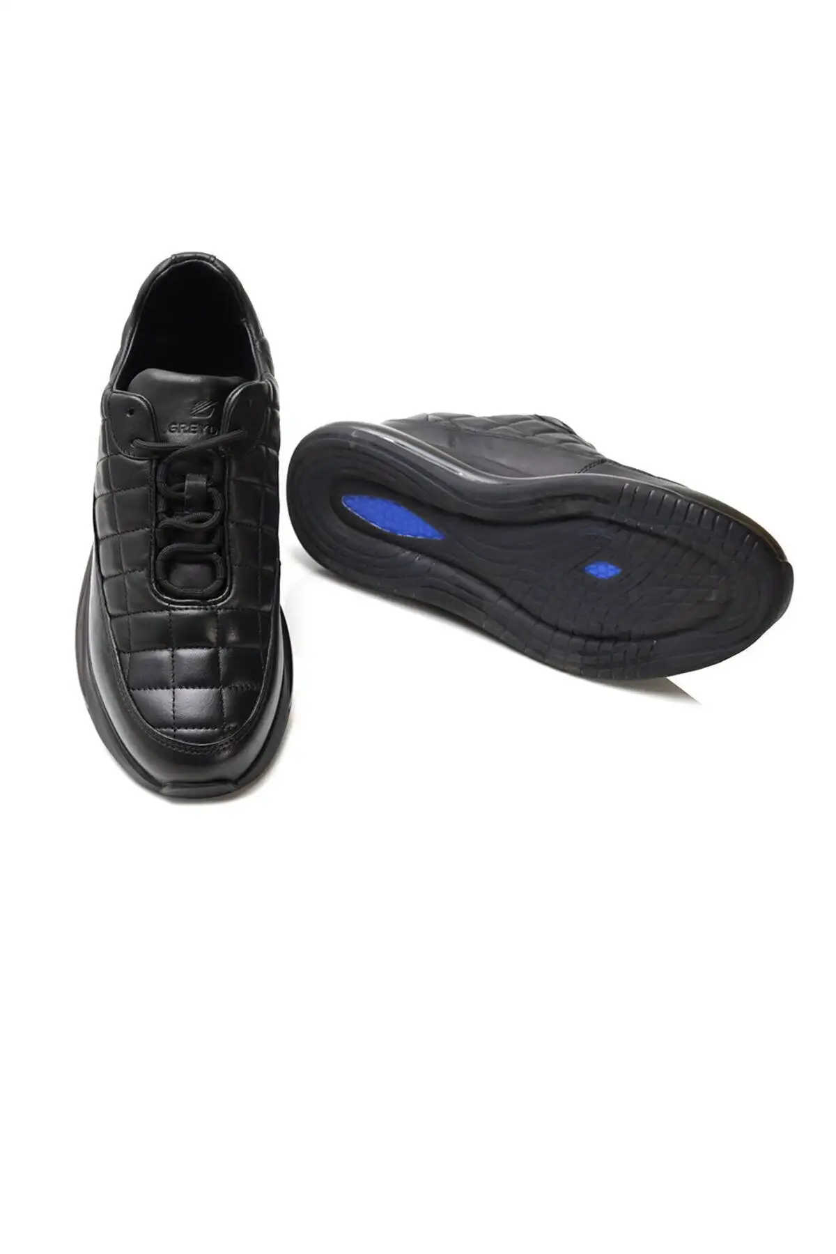 کفش سایز بزرگ مردانه  ورزشی    مشکی از جنس چرم طبیعی 3K1SA14732L - 5653 کفش سایز بزرگ مردانه ورزشی مشکی از جنس چرم طبیعی 3K1SA14732L - 5653