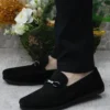 کفش رسمی مردانه 31012 بربری از چرم سوئدی مشکی - 5945