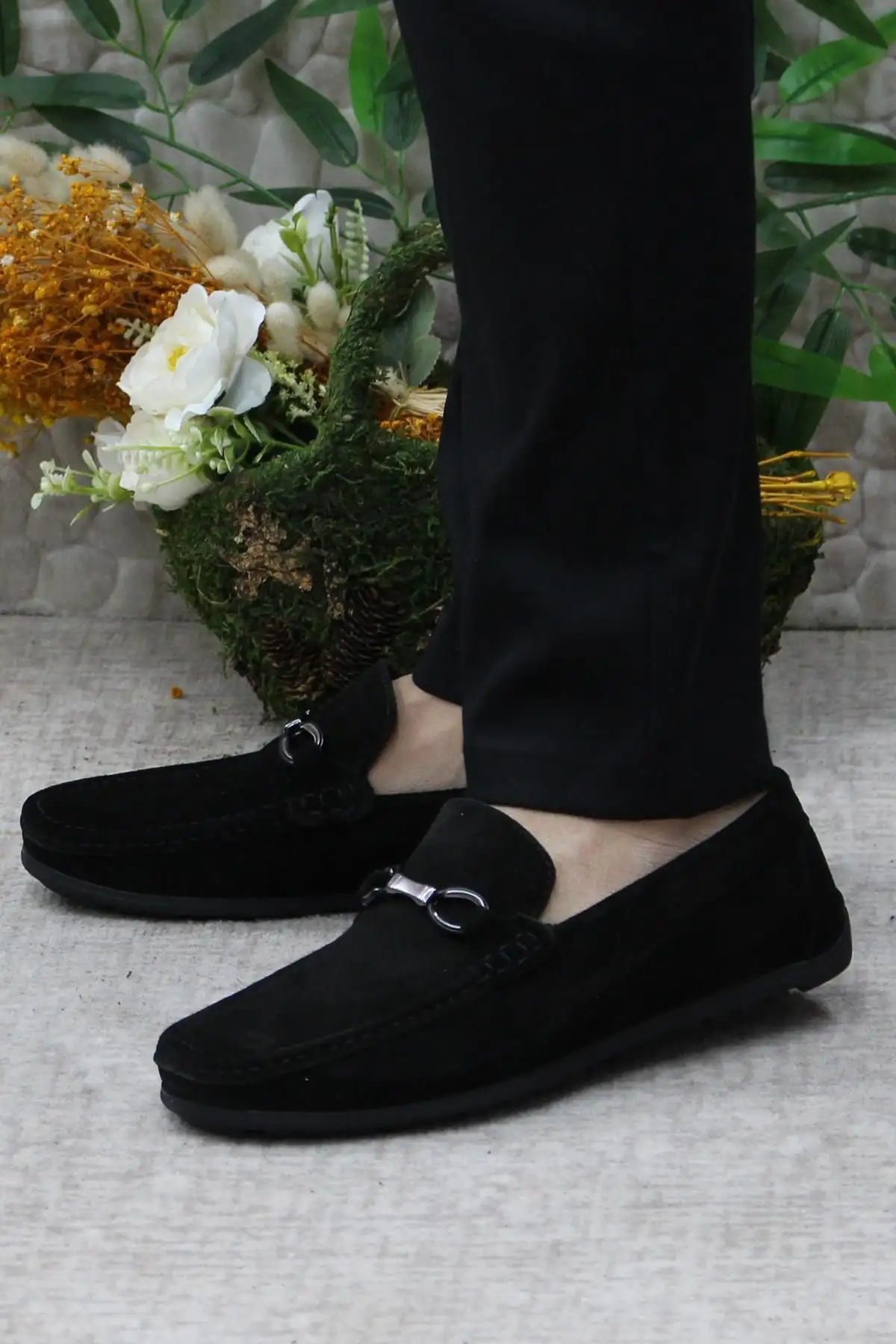 کفش رسمی مردانه 31012   بربری از چرم سوئدی مشکی - 5945 کفش رسمی مردانه 31012 بربری از چرم سوئدی مشکی - 5945