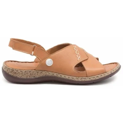 کفش صندل زنانه D24ys-1000 چرم - 6535