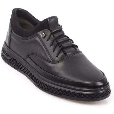 کفش رسمی مردانه تمام اورتوپدیک، چرم طبیعی، کشی، بدون بند، با رویه و زیره چرمی - 5990