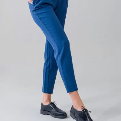 کفش اداری زنانه آکسفورد از چرم لاکچری و رنگ سرمهای - 6770