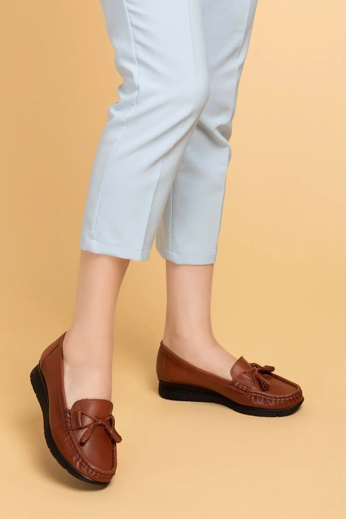 کفش اداری زنانه  لوفر روزمره راحت از چرم طبیعی Pyt.1200 - قهوهای - سایز 37 - 6774 کفش اداری زنانه لوفر روزمره راحت از چرم طبیعی Pyt.1200 - قهوهای - سایز 37 - 6774