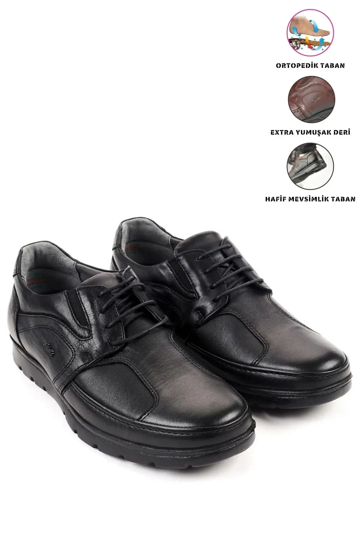 کفش رسمی مردانه روزمره اورتوپدیک از چرم طبیعی فصل جدید - 6028