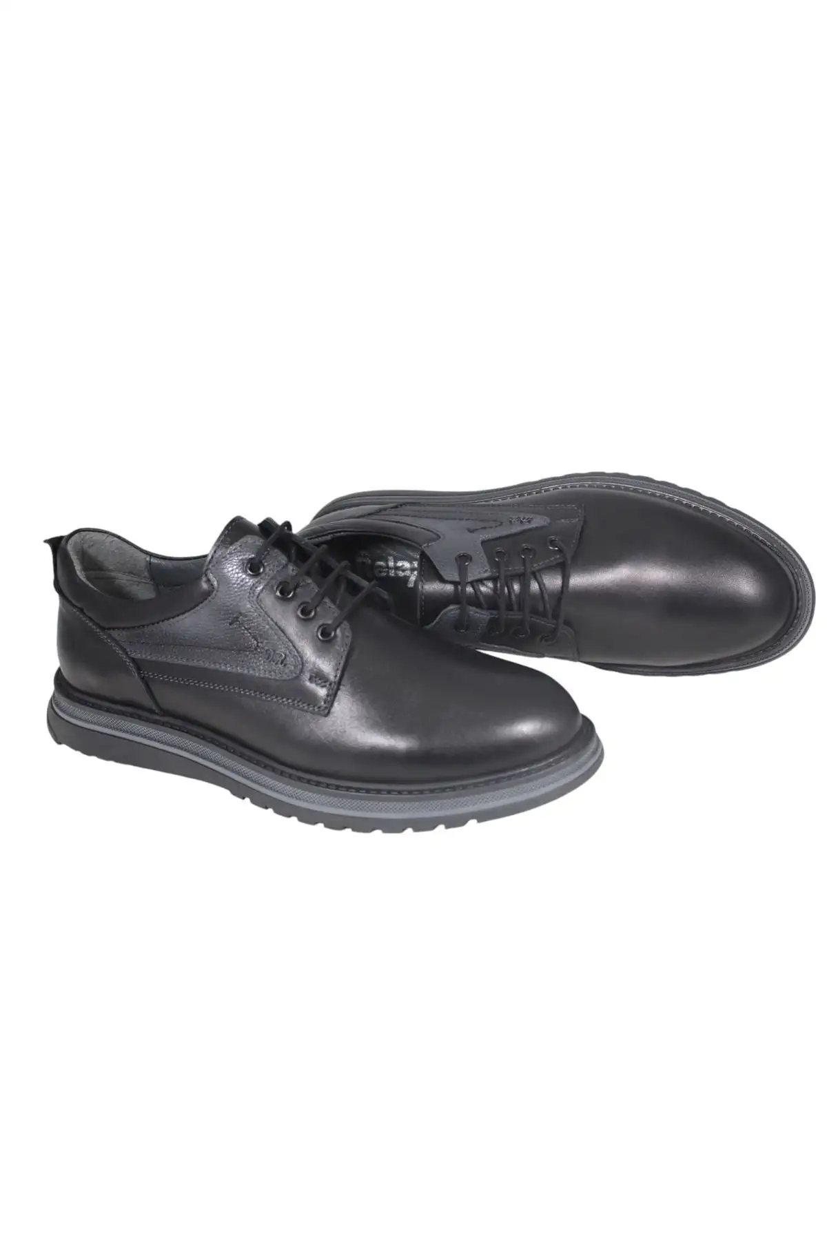 کفش رسمی مردانه کلاسیک اکسیفورد با زیره ترمو ضد لغزش از چرم طبیعی برای فصل زمستان - 6003