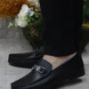 کفش رسمی مردانه 25109 بربری از چرم طبیعی مشکی - 5935