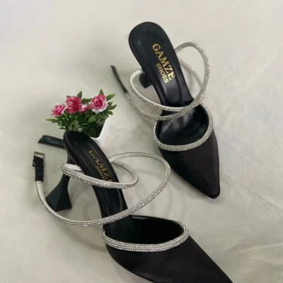 کفش مجلسی زنانه بنددار مچ پا - 5705