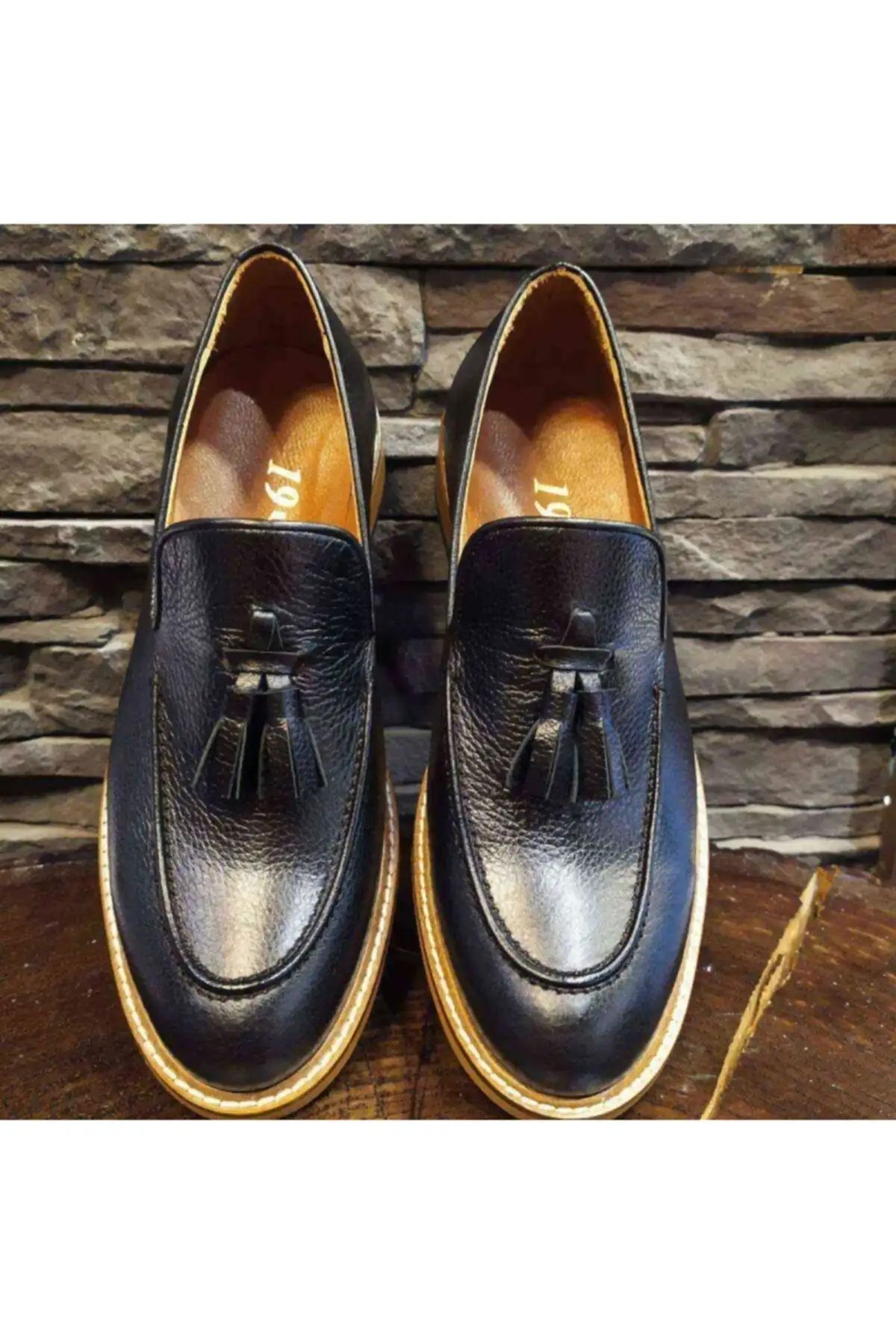 کفش روزمره مردانه جورج هاگ چرم مشکی - 6072 کفش روزمره مردانه جورج هاگ چرم مشکی - 6072