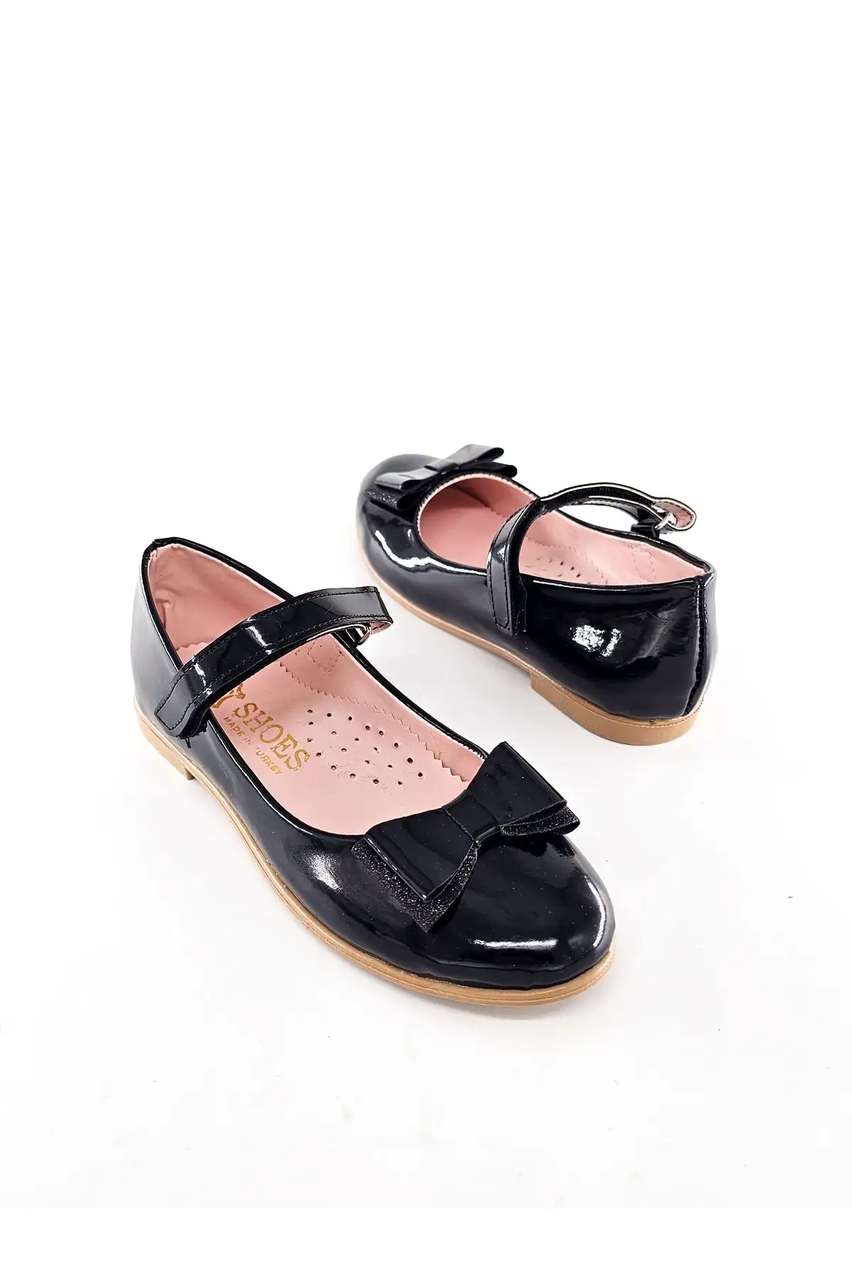 کفش دخترانه  باله  با پاشنه پزشکی و زیره براق - 5844 کفش دخترانه باله با پاشنه پزشکی و زیره براق - 5844