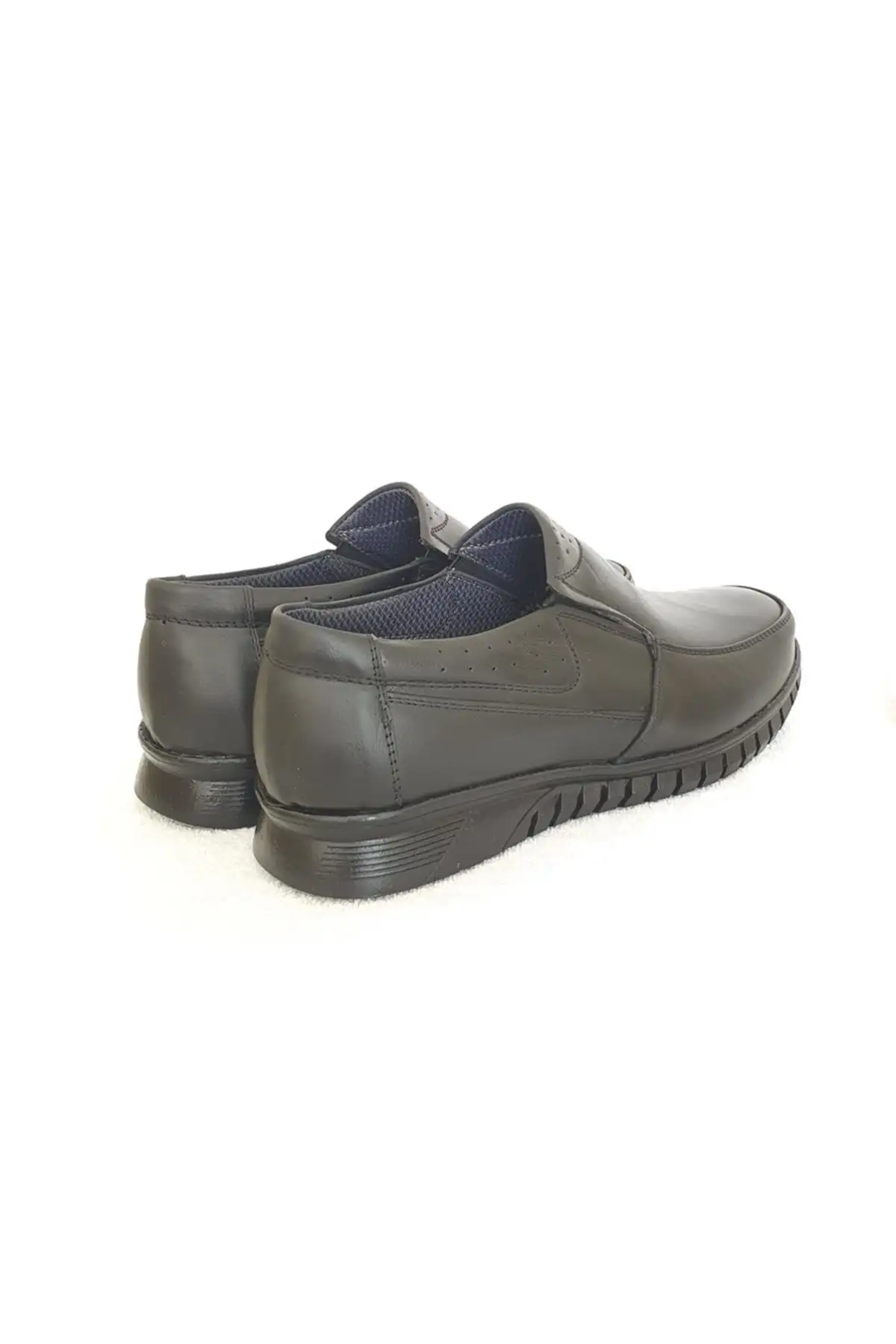 کفش رسمی مردانه   مشکی چرم طبیعی بدون بند - 7017 کفش رسمی مردانه مشکی چرم طبیعی بدون بند - 7017