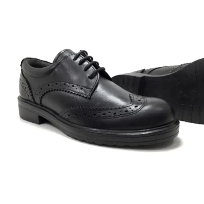 کفش مجلسی زنانه آکسفورد تمام چرم مشکی با ویژگی ماساژ - 6219