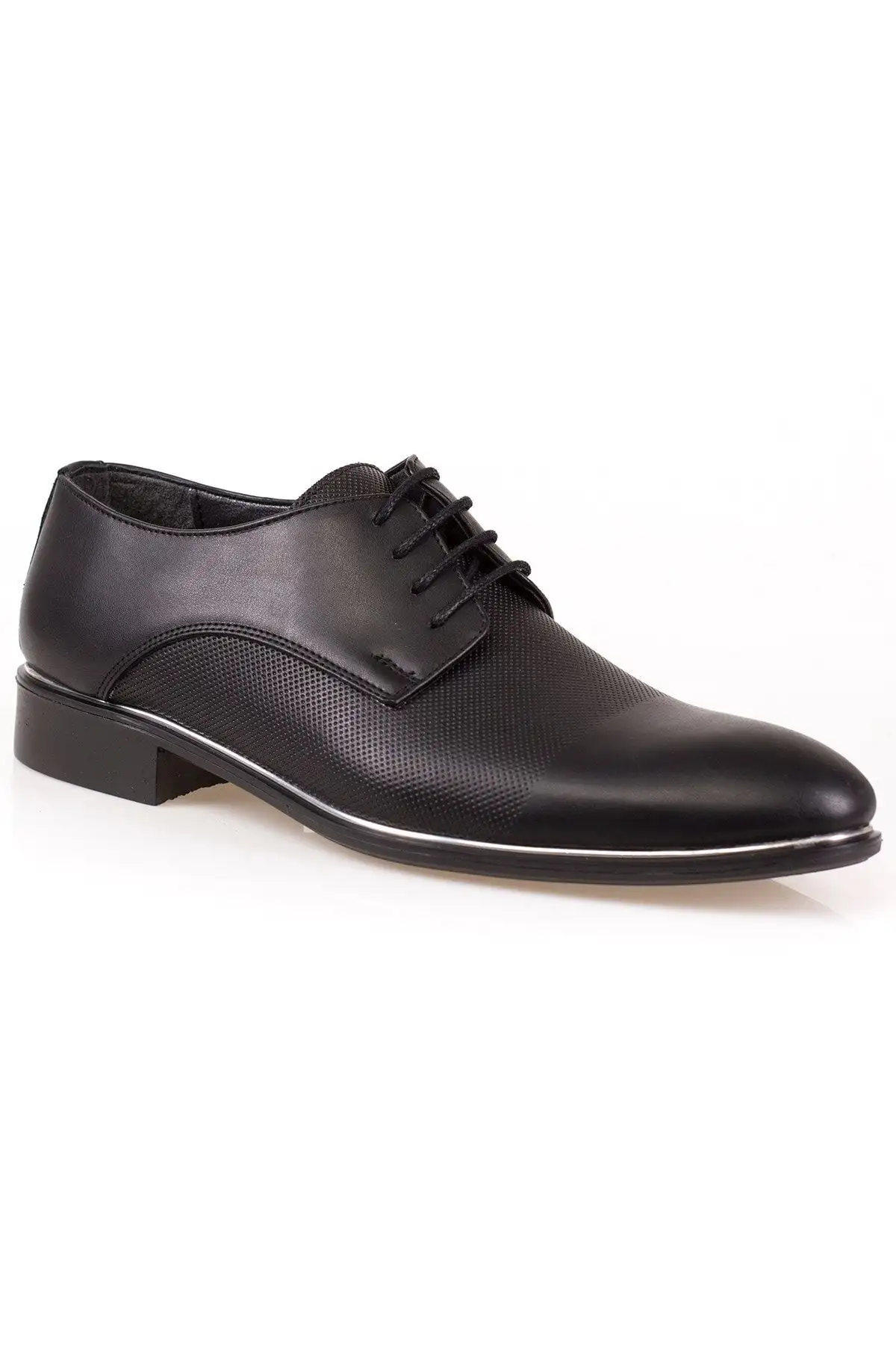 کفش روزمره مردانه  مناسب برای کت وشلوار و دامادی سیاه کلاسیک  - 7042 کفش روزمره مردانه مناسب برای کت وشلوار و دامادی سیاه کلاسیک - 7042