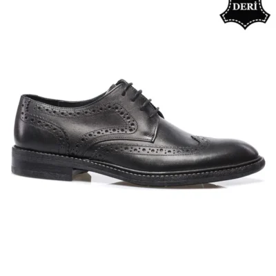 کفش رسمی مردانه کلاسیک چرم طبیعی رنگ مشکی مدل PRA-649289-394142 - 7032