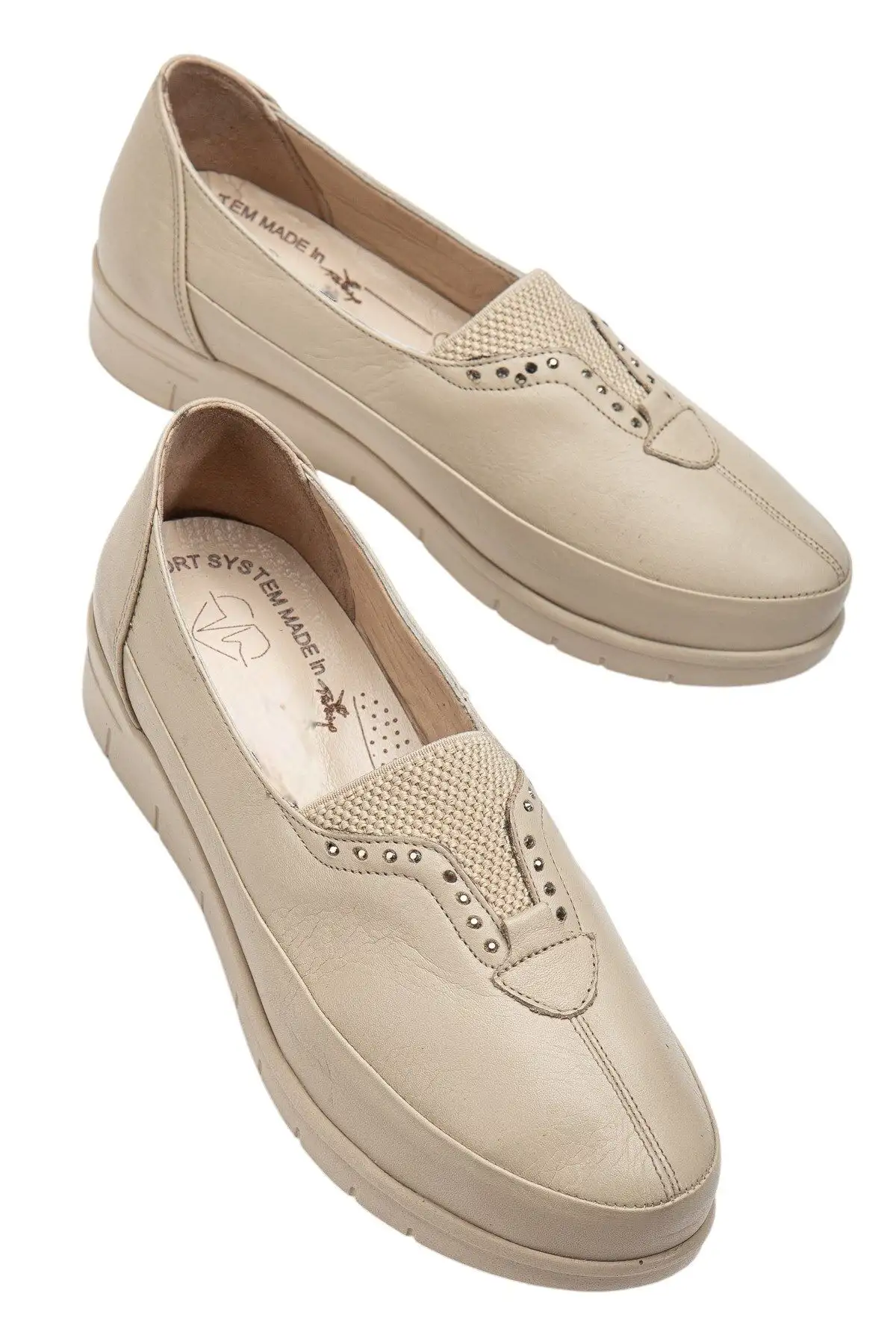 کفش ورزشی روزمره 92102 زنانه اورتپدیک چرم مناسب برای پاشنه‌درد - 5557