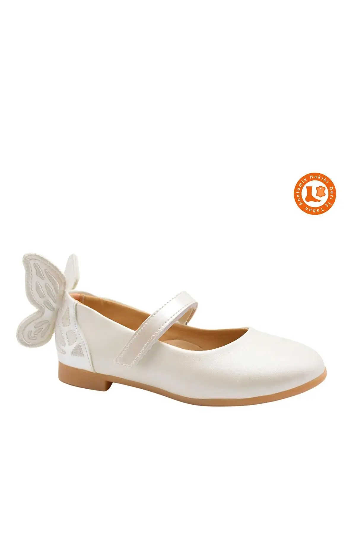 کفش دخترانه  بالش  طرح پروانه با جزئیات - رنگ صدفی - 5838 کفش دخترانه بالش طرح پروانه با جزئیات - رنگ صدفی - 5838