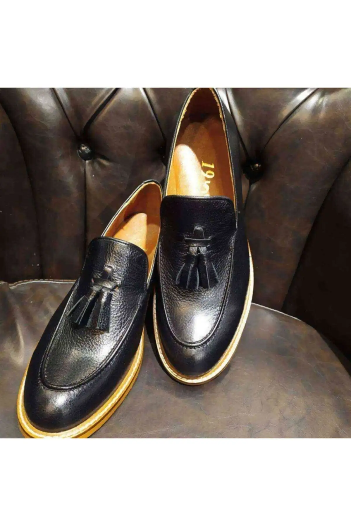 کفش روزمره مردانه جورج هاگ چرم مشکی - 6072 کفش روزمره مردانه جورج هاگ چرم مشکی - 6072