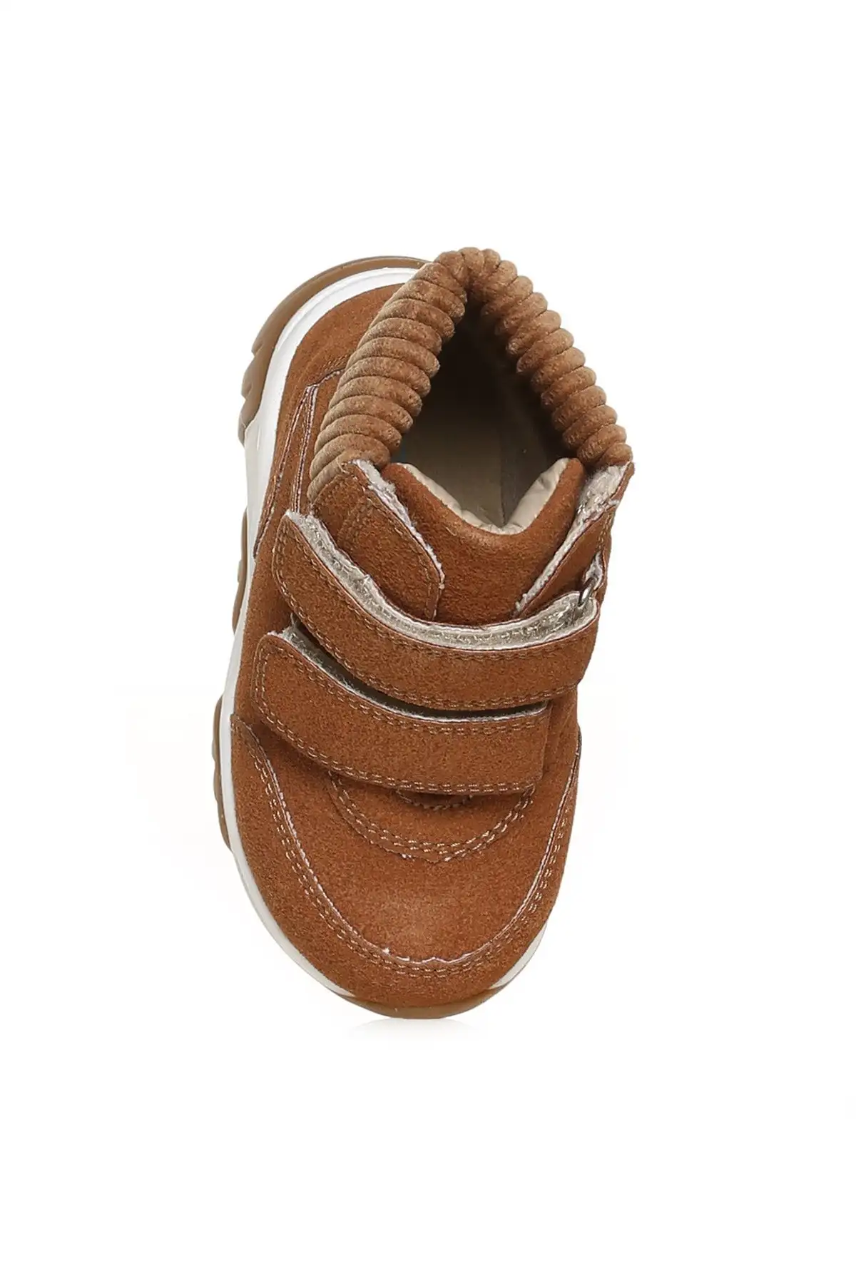 بوت بچگانه رومیزی نوزاد با طرح پارچهای و قهوهای - 6653 بوت بچگانه رومیزی نوزاد با طرح پارچهای و قهوهای - 6653