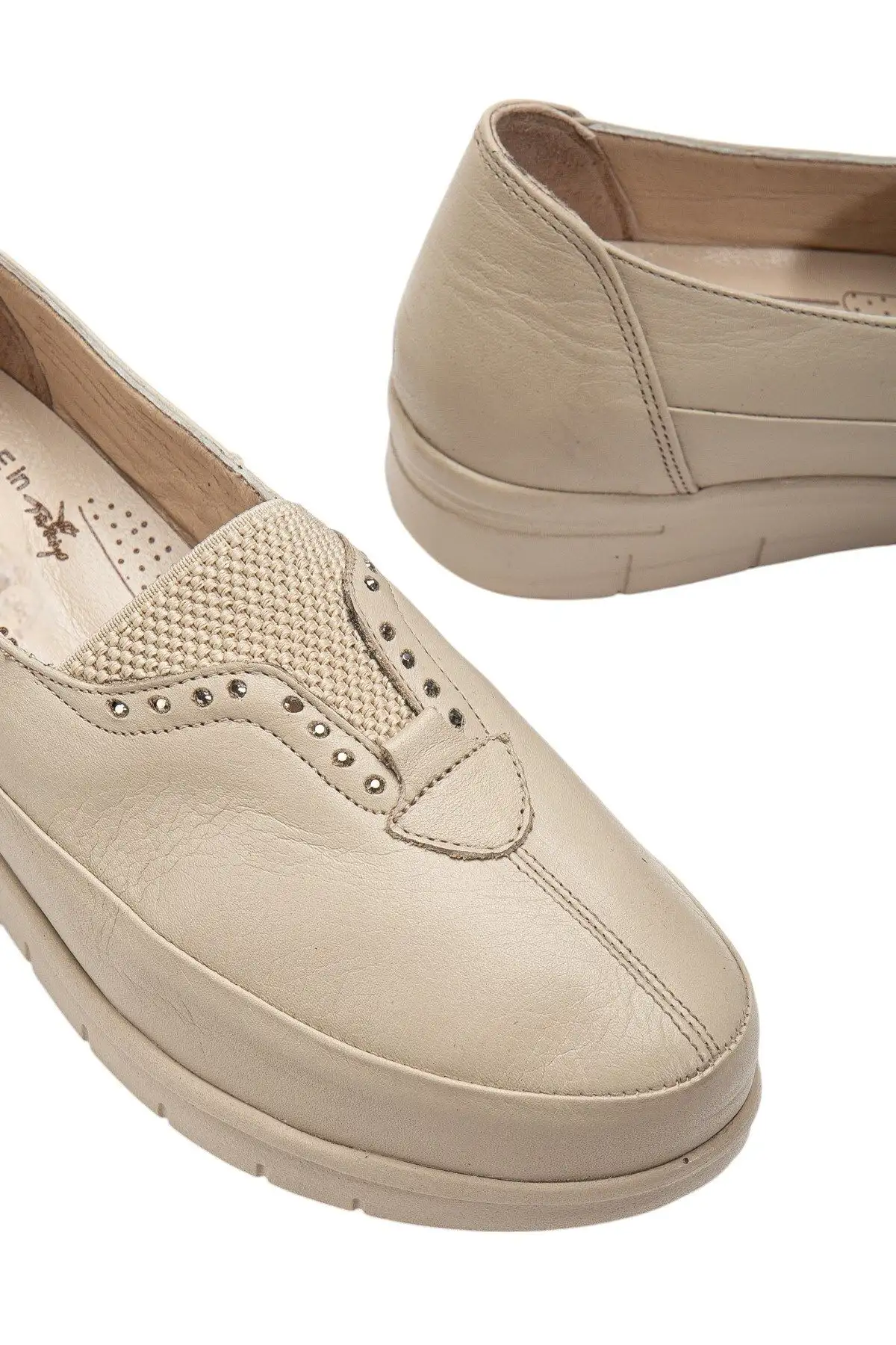 کفش ورزشی روزمره 92102 زنانه اورتپدیک چرم مناسب برای پاشنه‌درد - 5557