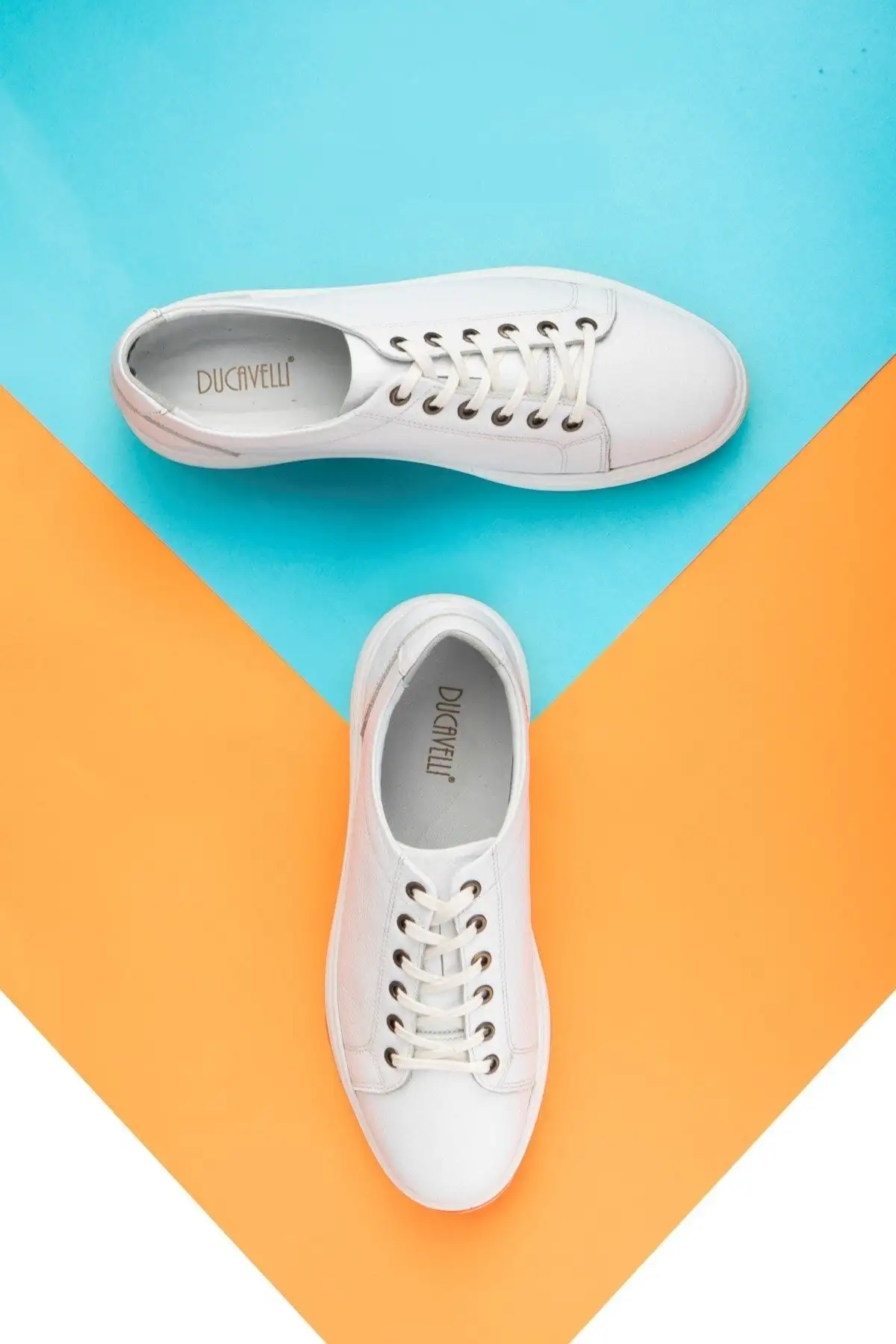 کفش سایز بزرگ مردانه بند   ورانو از چرم طبیعی،  روزمره تابستانی،  ورزشی سبک،  چرم سفید - 6718 کفش سایز بزرگ مردانه بند ورانو از چرم طبیعی، روزمره تابستانی، ورزشی سبک، چرم سفید - 6718