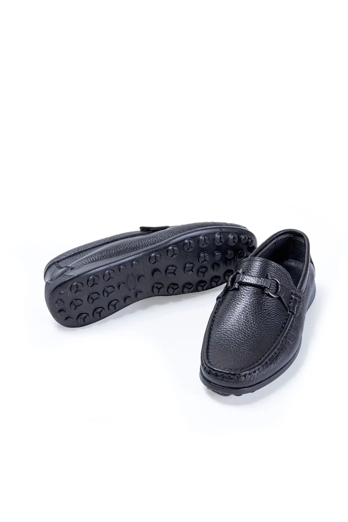 کفش روزمره مردانه فورته loafer جلد طبیعی ۱۰۰% با سگک مشکی - 6047