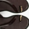 کفش صندل زنانه ساحلی با جزئیات فلزی - 5972