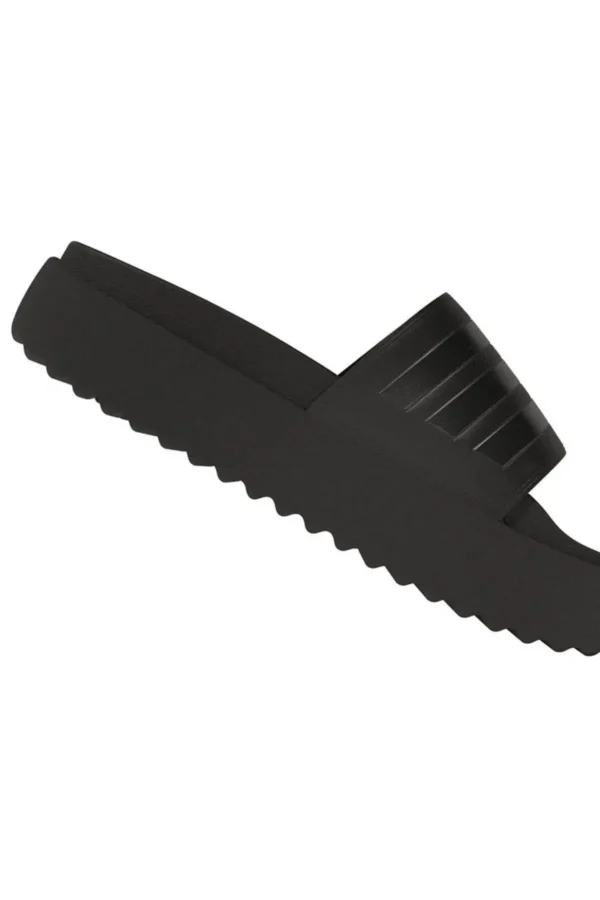 کفش راحتی خانه صندل پلتفرم زنانه مشکی مدل Hq6179-adilette - 5920