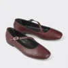 کفش اداری زنانه روزمره چرم bordo - 6775