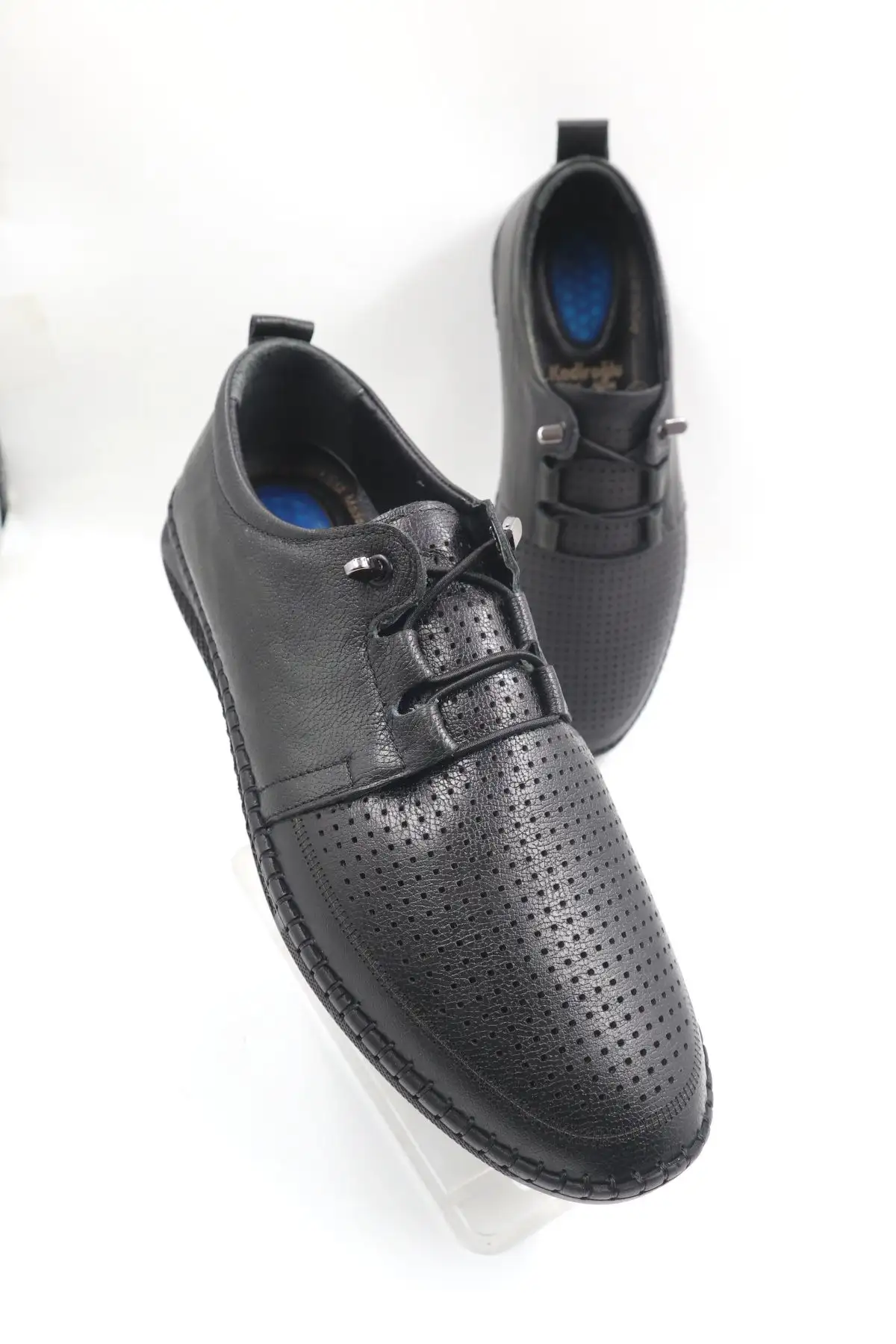 کفش رسمی مردانه روزمره داخلی و خارجی از چرم واقعی، فوق‌العاده سبک و راحت با طراحی کاملاً ارتوپدی و ژل‌دار. - 6025