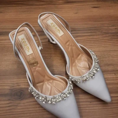 کفش مجلسی زنانه جلادهی شیک با جزئیات سنگی در جلو - 6229