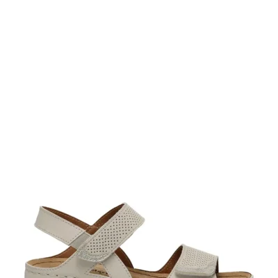 کفش صندل زنانه 104424.Z4FX دمپایی راحتی بژ - 6086