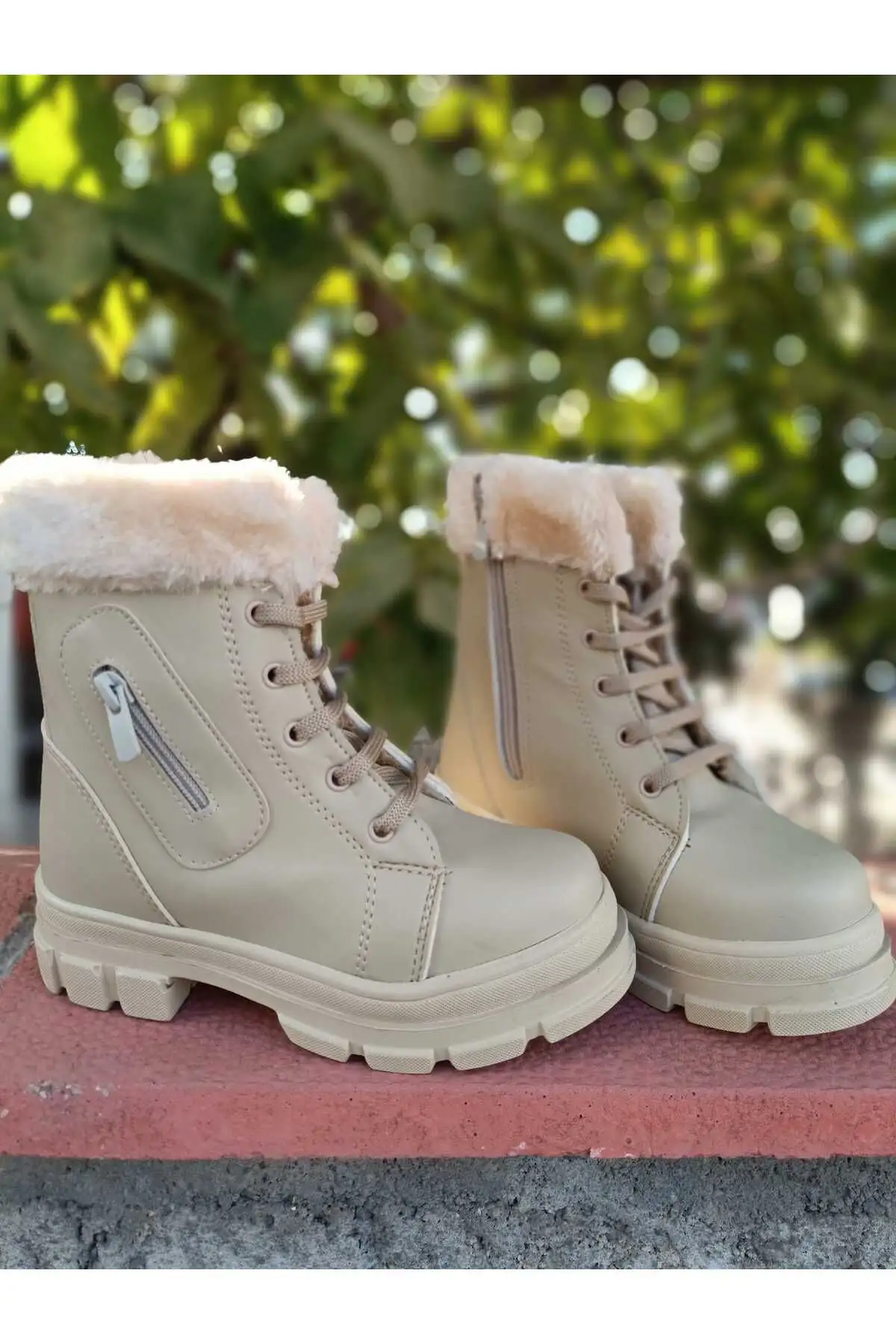 بوت بچگانه کفش  سبک کودک با جزئیات پوست طبیعی، زیره ضد لغزش و بند و زیپ - 5577 بوت بچگانه کفش سبک کودک با جزئیات پوست طبیعی، زیره ضد لغزش و بند و زیپ - 5577