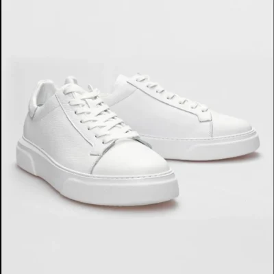 کفش روزمره مردانه فوق العاده راحت از چرم طبیعی 0 سفید مدل LUASS25AL0040 - 6382