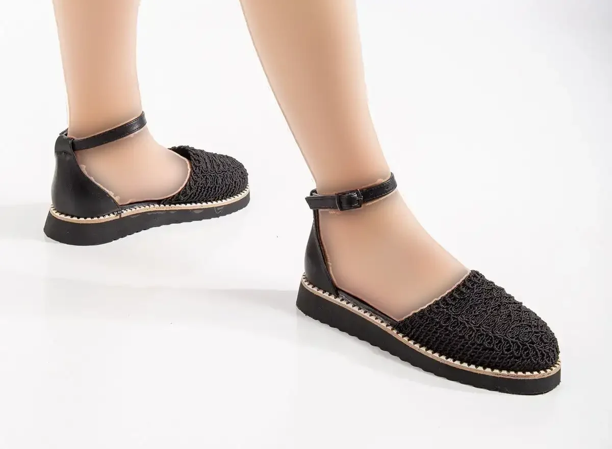 کفش صندل زنانه سندل  با پاشنه کلفت و بافتنی گلدوزی شده - 6409 کفش صندل زنانه سندل با پاشنه کلفت و بافتنی گلدوزی شده - 6409