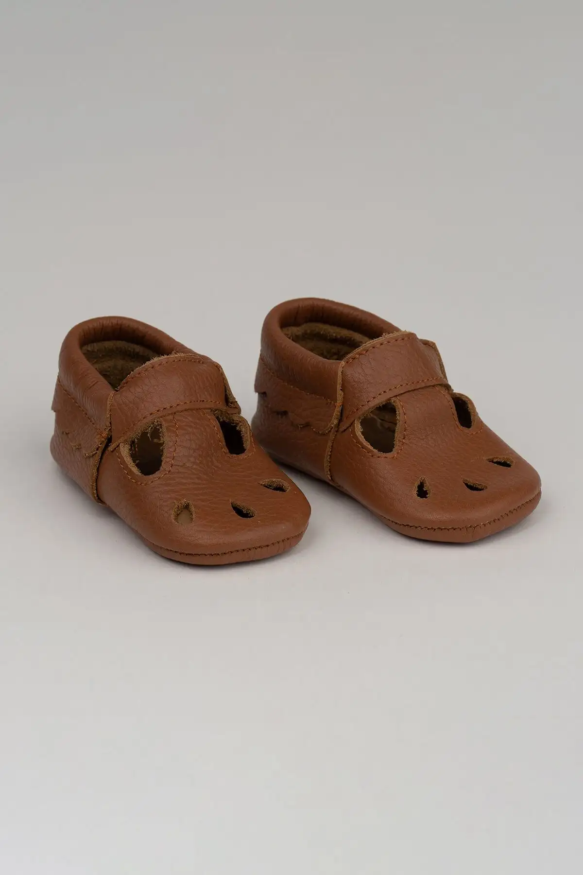 کفش نوزاد پسر تبا حکیکی،  بچهگانه چرمی - 7142 کفش نوزاد پسر تبا حکیکی، بچهگانه چرمی - 7142