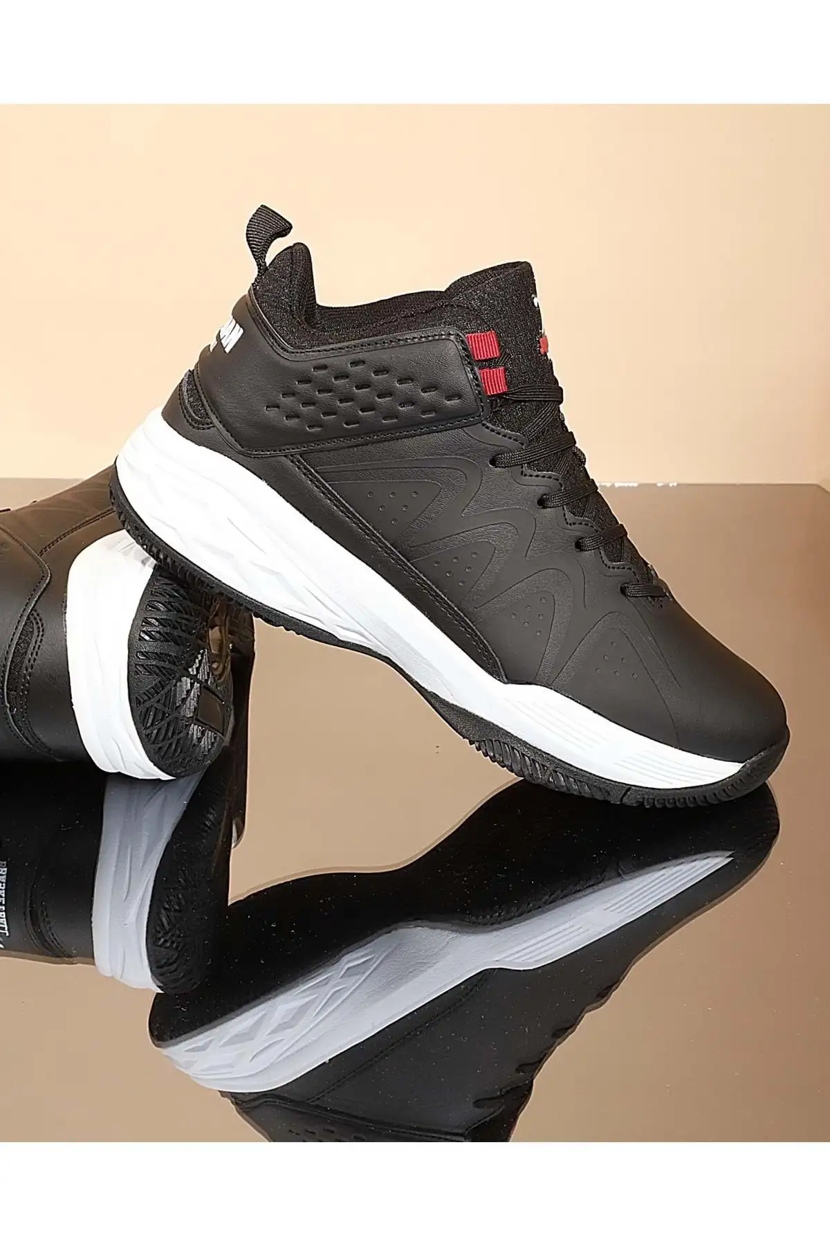 کفش بسکتبال حرفه‌ای کونفورس مدل 1694-28652 با کفی آناتومیک در رنگ مشکی و سفید - 5736