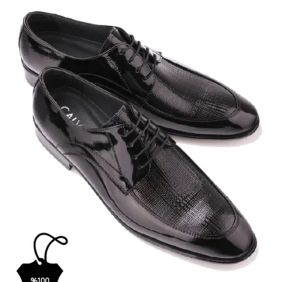 کفش رسمی مردانه کلاسیک چرم طبیعی مشکی - 7019