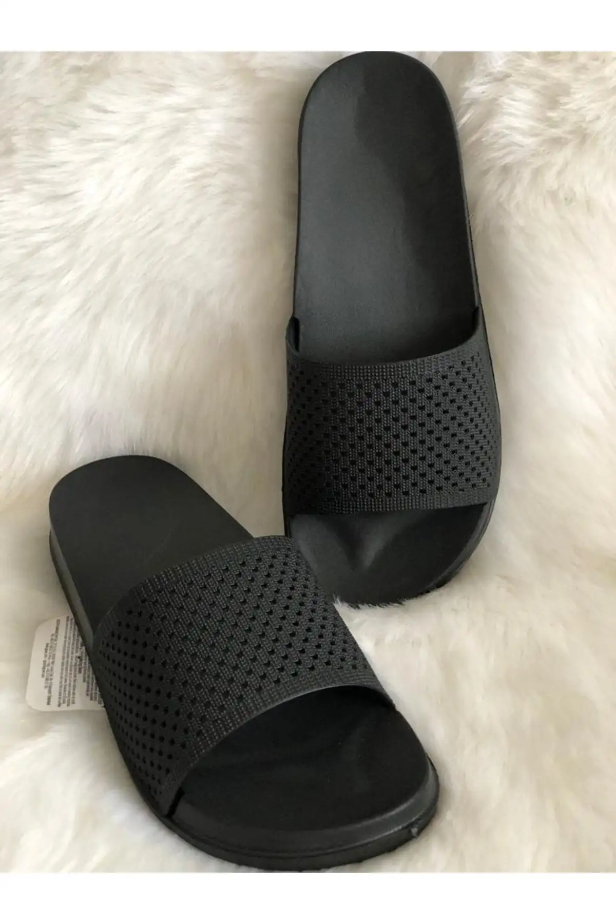 کفش راحتی خانه صندل زنانه بسیار سبک با کفی آناتومیک از جنس پلاستیک نرم، مناسب برای استخر، دریا، пляж،  و خیابان (سیاه). - 6336 کفش راحتی خانه صندل زنانه بسیار سبک با کفی آناتومیک از جنس پلاستیک نرم، مناسب برای استخر، دریا، пляж، و خیابان (سیاه). - 6336