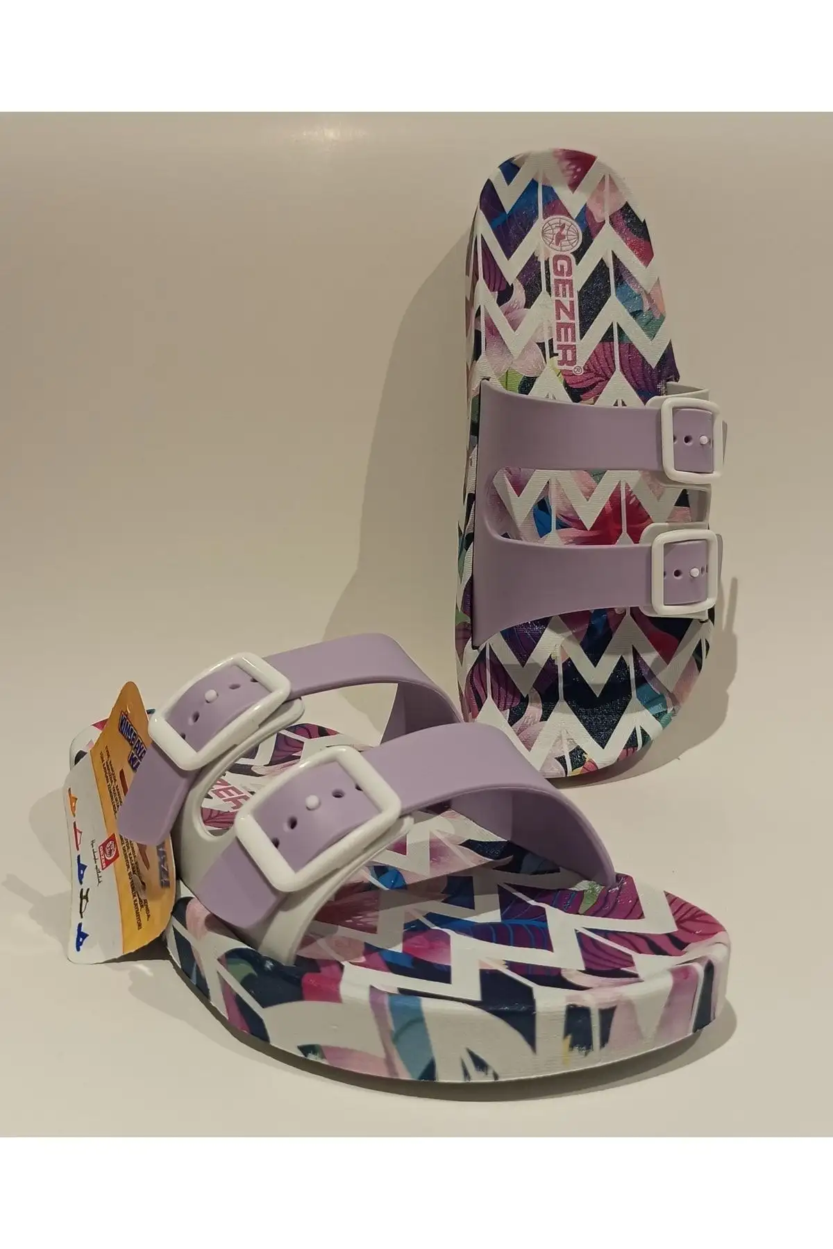 کفش راحتی خانه صندل آناتومیک با کفی قابل تنظیم و سگک برای ساحل، استخر، بالکن، تراس، حمام، و خیابان - 6346