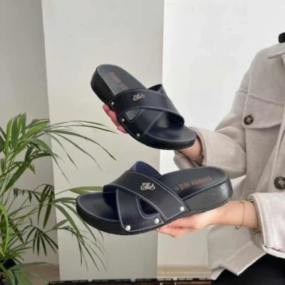 کفش راحتی خانه زنانه با کفی آناتومیک، پزشکی، اورتوتیک، کلاسیک و طراحی متقابل، دمپایی مادر، دمپایی خیابانی - 7004