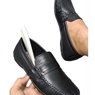 کفش رسمی مردانه لوفر با کفی ارتوپدیک مشکی - 5940
