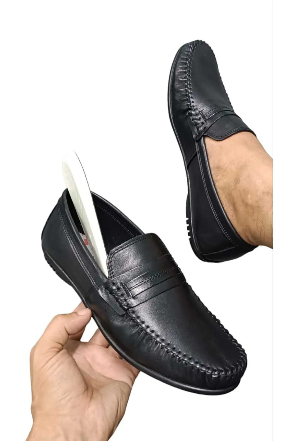 کفش رسمی مردانه لوفر با کفی ارتوپدیک مشکی - 5940