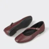 کفش اداری زنانه روزمره چرم bordo - 6775
