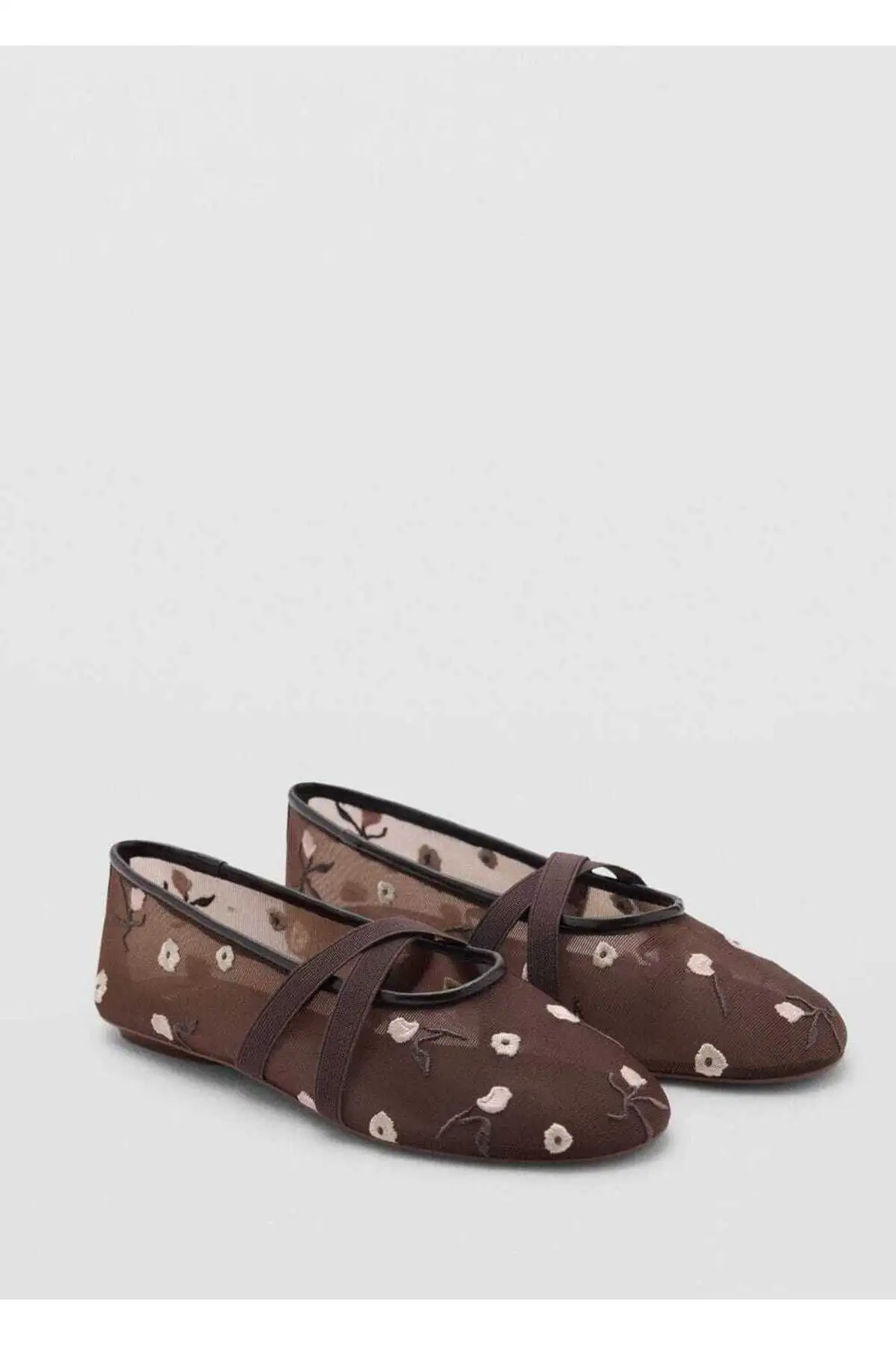 کفش تخت زنانه بابت کفی ضربدری و با گلدوزی شده - 5821 کفش تخت زنانه بابت کفی ضربدری و با گلدوزی شده - 5821