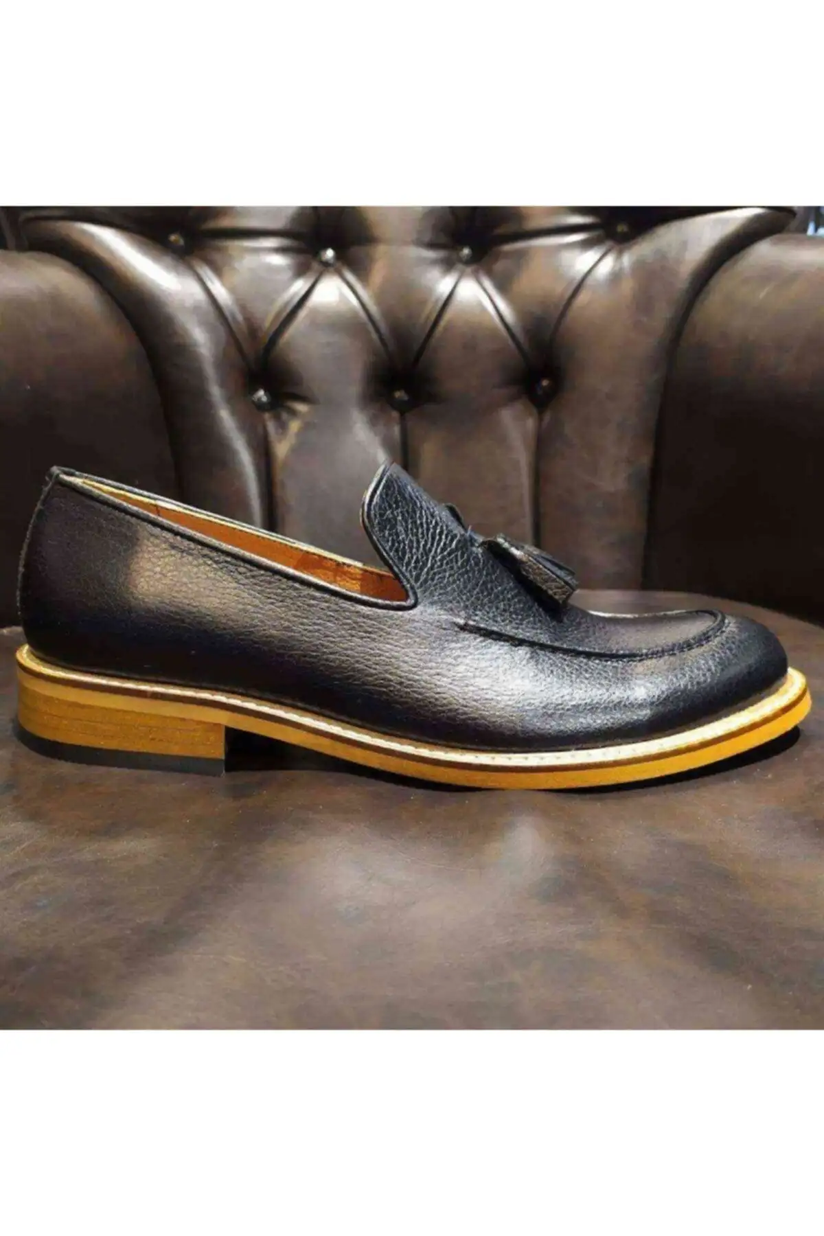 کفش روزمره مردانه جورج هاگ چرم مشکی - 6072 کفش روزمره مردانه جورج هاگ چرم مشکی - 6072