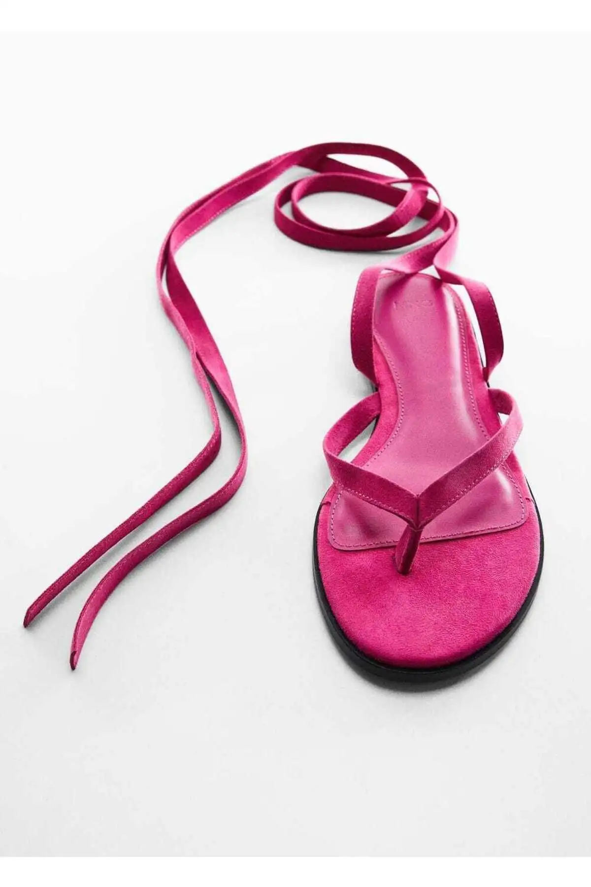 کفش صندل زنانه با بند چرمی برند MANGO - 7442