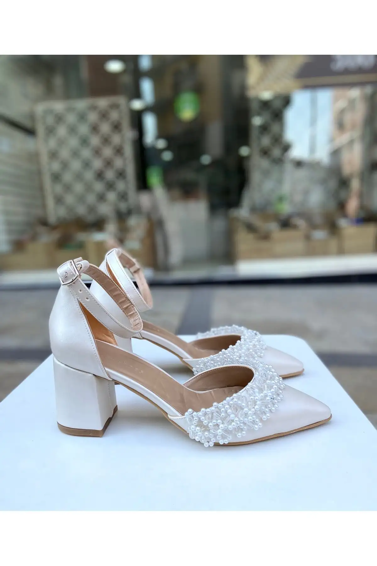 کفش پاشنه‌ بلند زنانه 6 سانتی‌متری سدف دری مدل 01314 - رسمی و عروسی - 7224