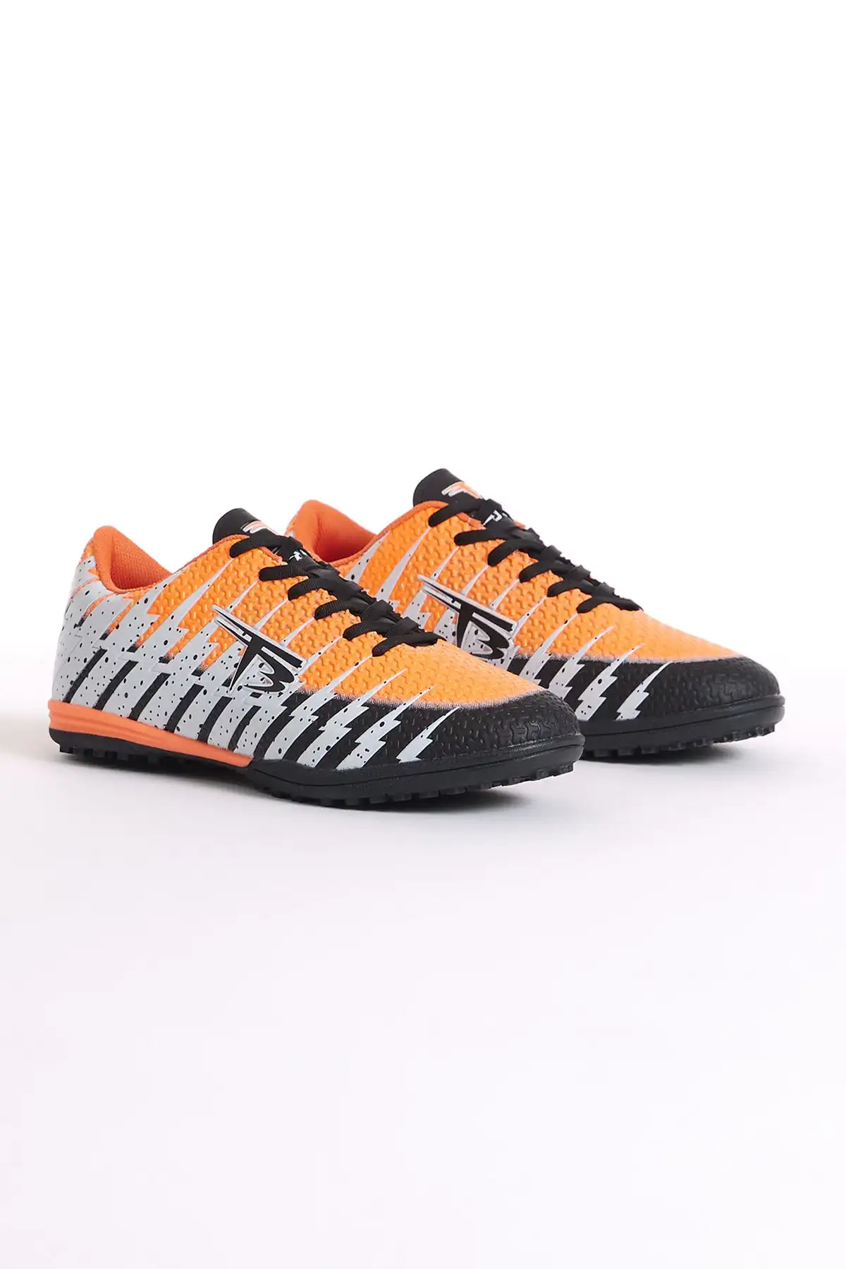 کفش فوتبال  ورزشی دو میدانی با طراحی مشکی و بنددار یونیسکس برند Tonny Black - 7506 کفش فوتبال ورزشی دو میدانی با طراحی مشکی و بنددار یونیسکس برند Tonny Black - 7506