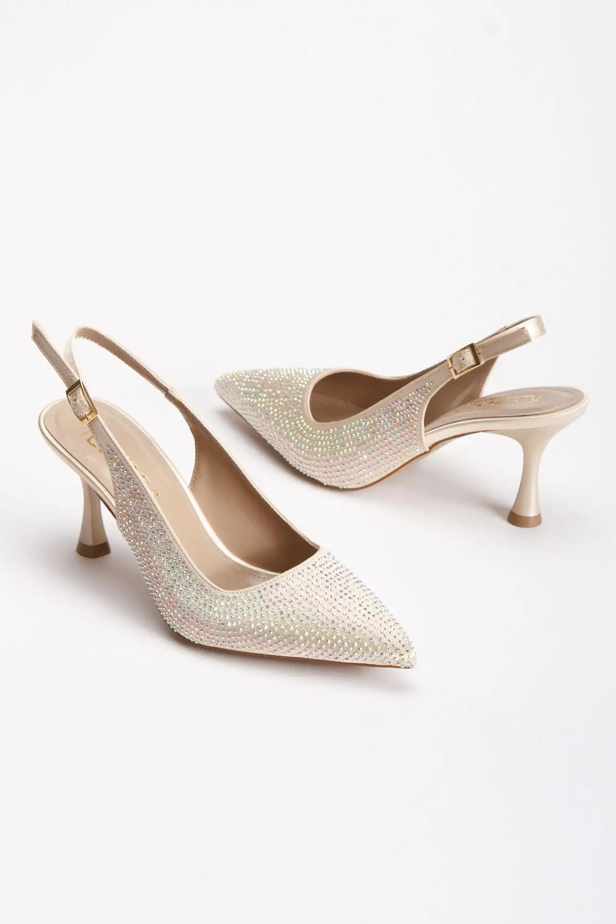 کفش پاشنه بلند زنانه ست  و کیف مجلسی  با تزئینات سنگی - 7221 کفش پاشنه بلند زنانه ست و کیف مجلسی با تزئینات سنگی - 7221