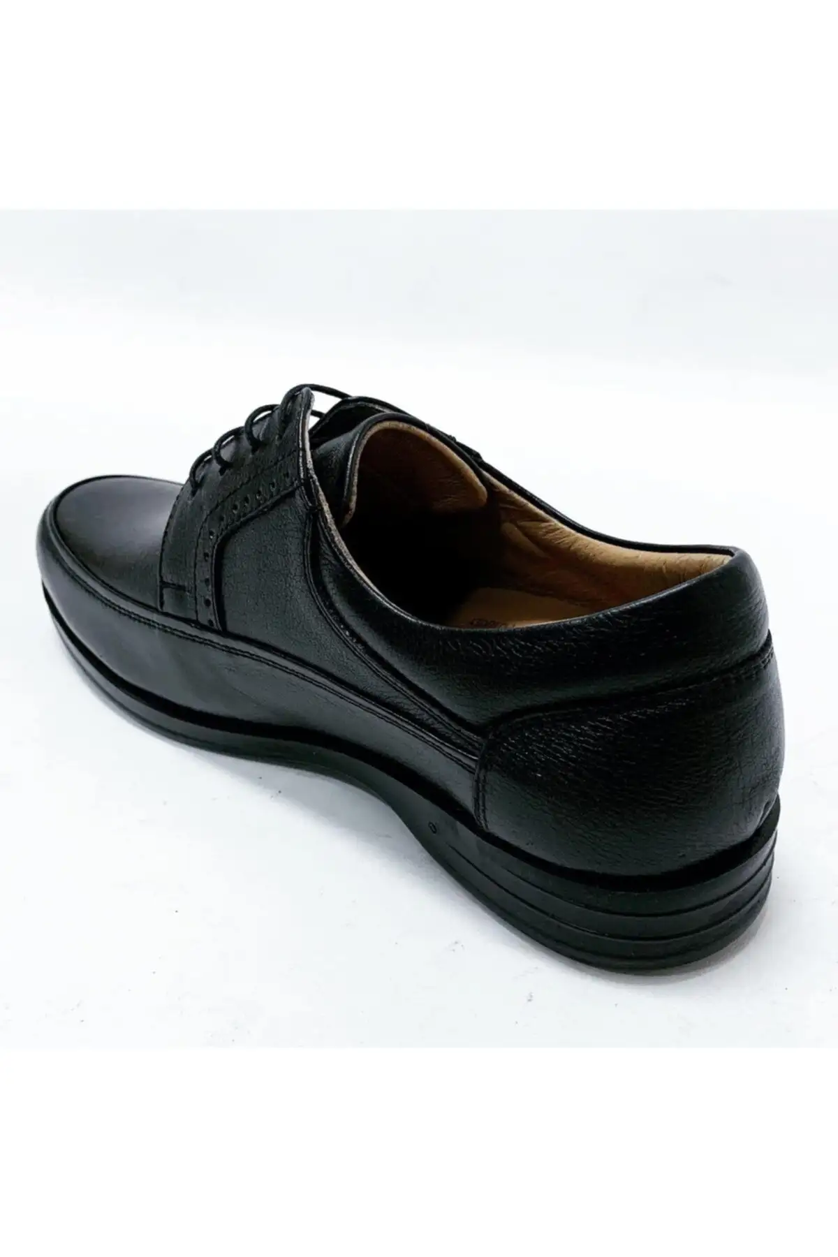 کفش رسمی مردانه  چرمی مشکی اورتوپدیک  با بند برند Retto - 7385 کفش رسمی مردانه چرمی مشکی اورتوپدیک با بند برند Retto - 7385