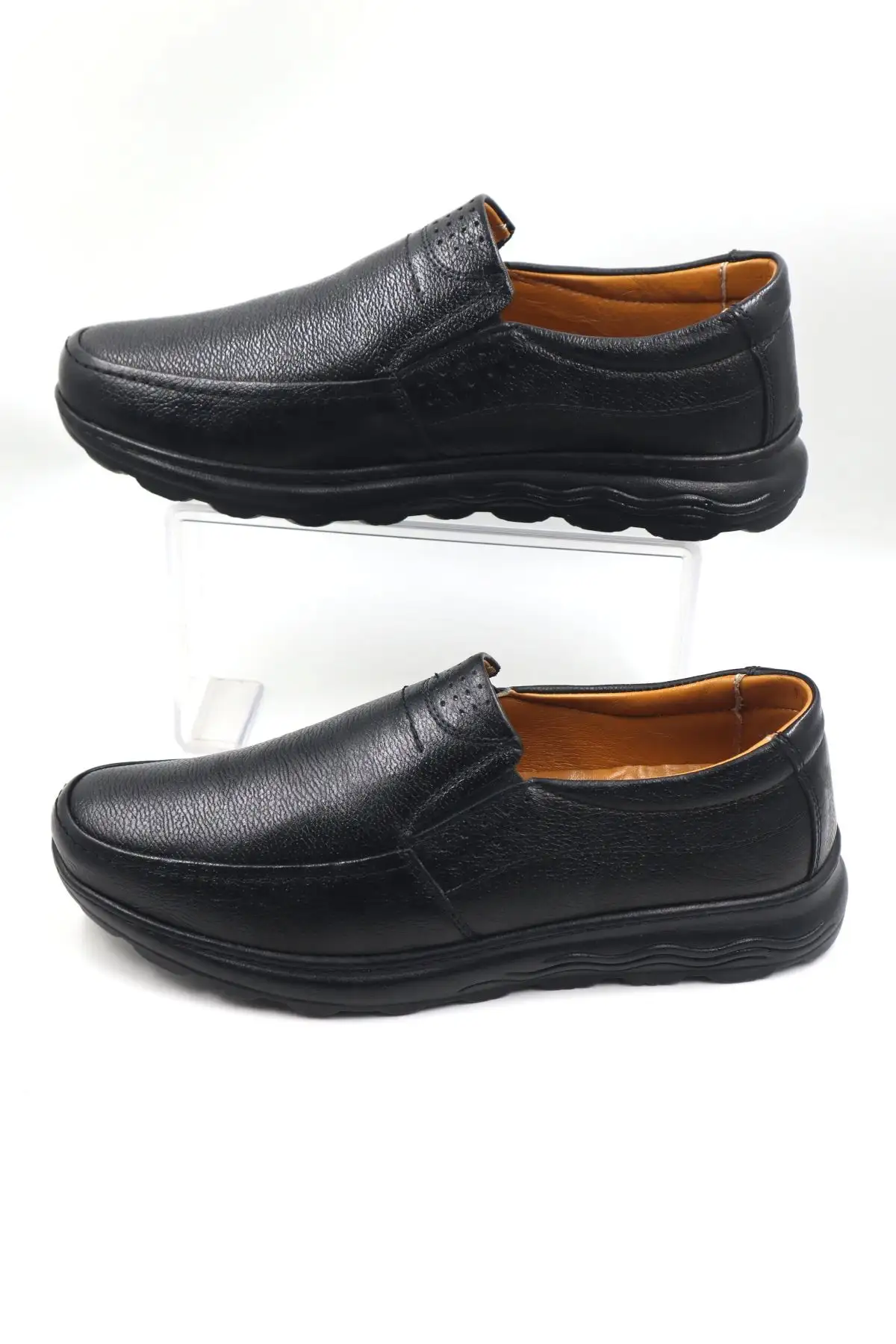 کفش روزمره مردانه   چرمی اورتپدیک با کفی ژل برای آقایان - 7340 کفش روزمره مردانه چرمی اورتپدیک با کفی ژل برای آقایان - 7340